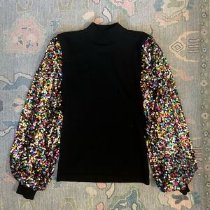 Sparkly Black Sweater Shirt